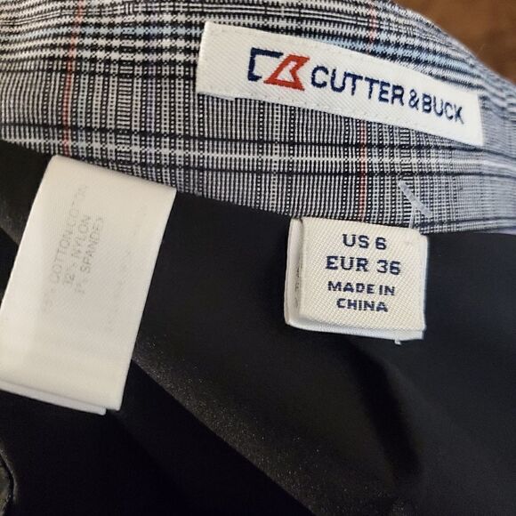Cutter& Buck gray plaid skort 6 - Picture 4 of 10